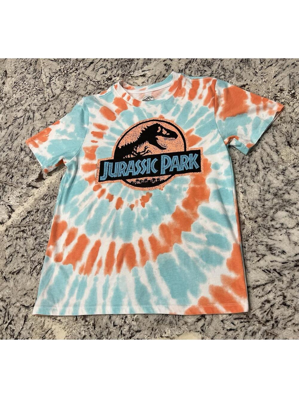 Jurassic World Jurassic Park Shirt Youth Large Tie Dye Dinosaur Graphic Tee